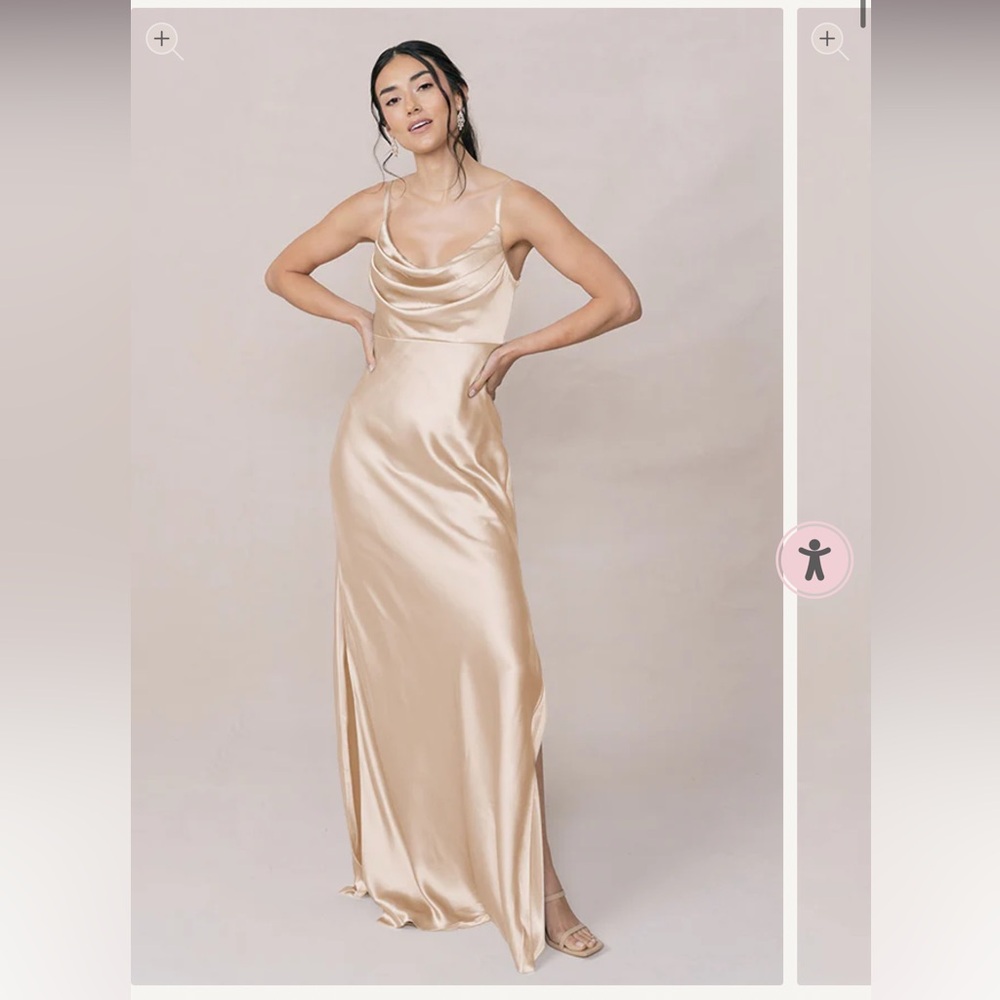 Revelry Skye Satin Maxi Bridesmaid Dress